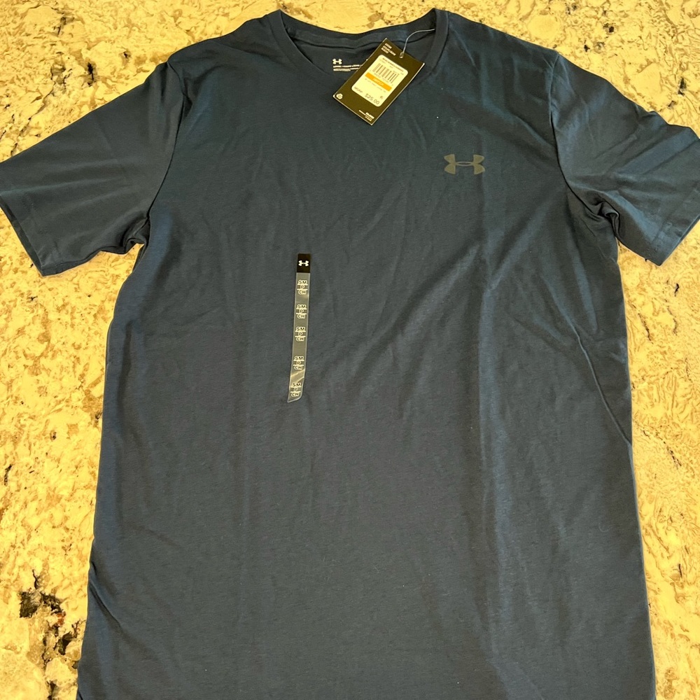 UA Left Chest Lockup Tee NAVY BLUE
